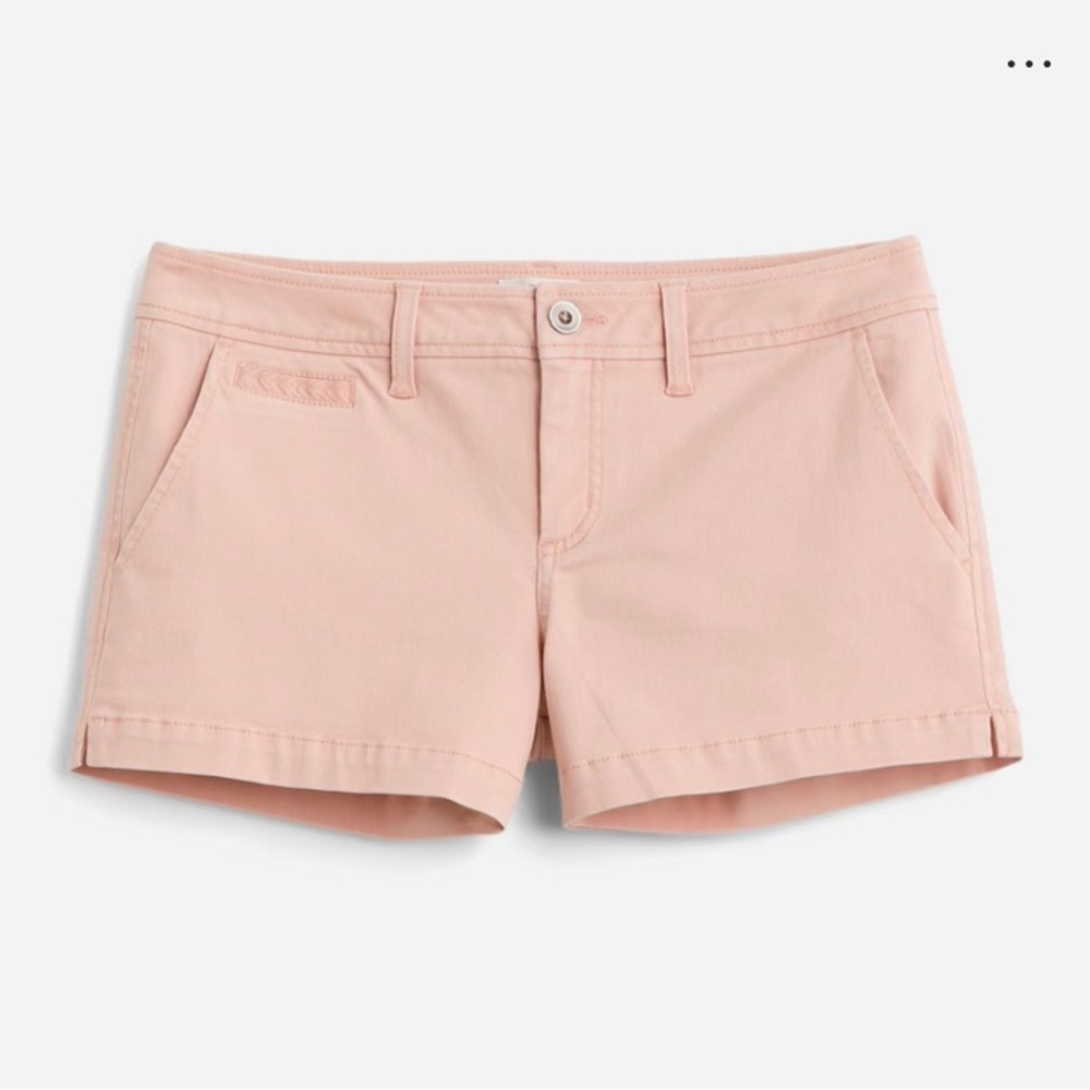 Market & Spruce Madison Mid-Rise Chino Shorts, Size 4, Coral